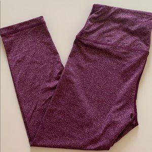 Crop length leggings - space dye purple